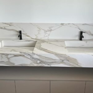 Bespoke porcelain double washbasin /sink 1200 mm-1400mm Wall mounted