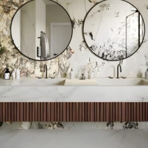 bespoke porcelain double washbasin/sink1400mm-2400mm Wall mounted