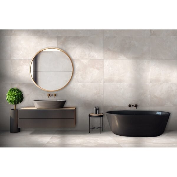 Glacier Onyx Grey Polished Porcelain tile - Image 2