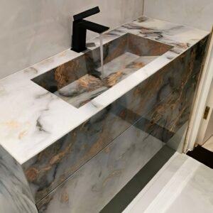 Bespoke Porcelain Vanity unit single washbasin ( Wall mounted)